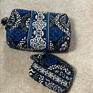 Blue and Black Vera Bradley Bag Set